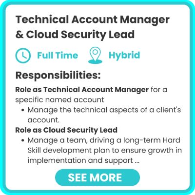 Technical Account Manager & Cloud Security Lead (1) Technical Account Manager & Cloud Security Lead (1)