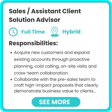 Sales Assistant Client Solution Advisor Sales Assistant Client Solution Advisor