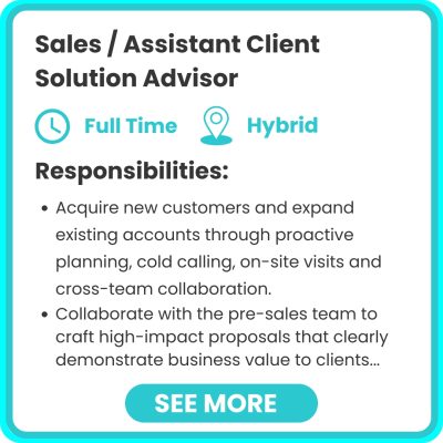 Sales Assistant Client Solution Advisor Sales Assistant Client Solution Advisor